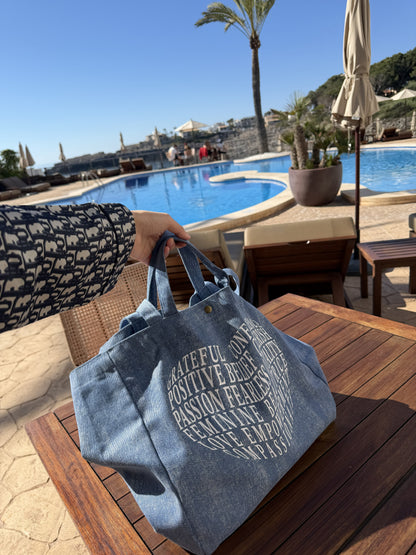 NOT FOR SALE : Beautrice Amour Tote Bag (Denim) — Beautrice Points Exclusive 1800 points