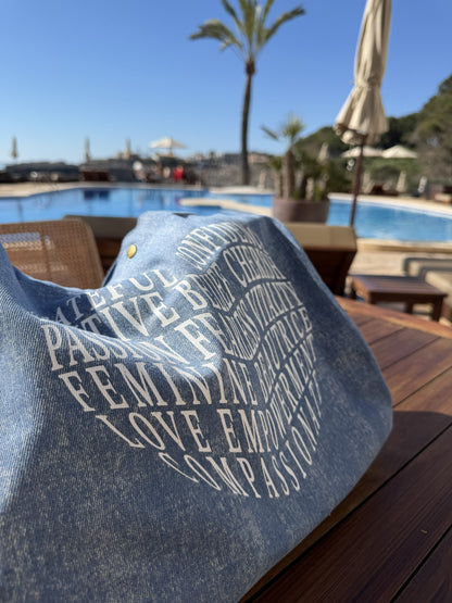 NOT FOR SALE : Beautrice Amour Tote Bag (Denim) — Beautrice Points Exclusive 1800 points