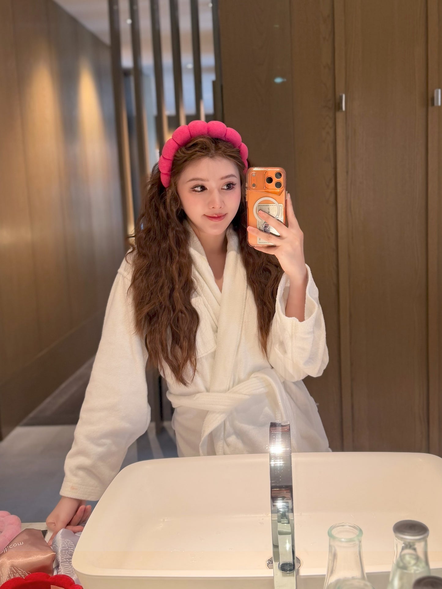 NOT FOR SALE : Fluffy Cloud Headband (Hot Pink) — Beautrice Points Exclusive 450 points