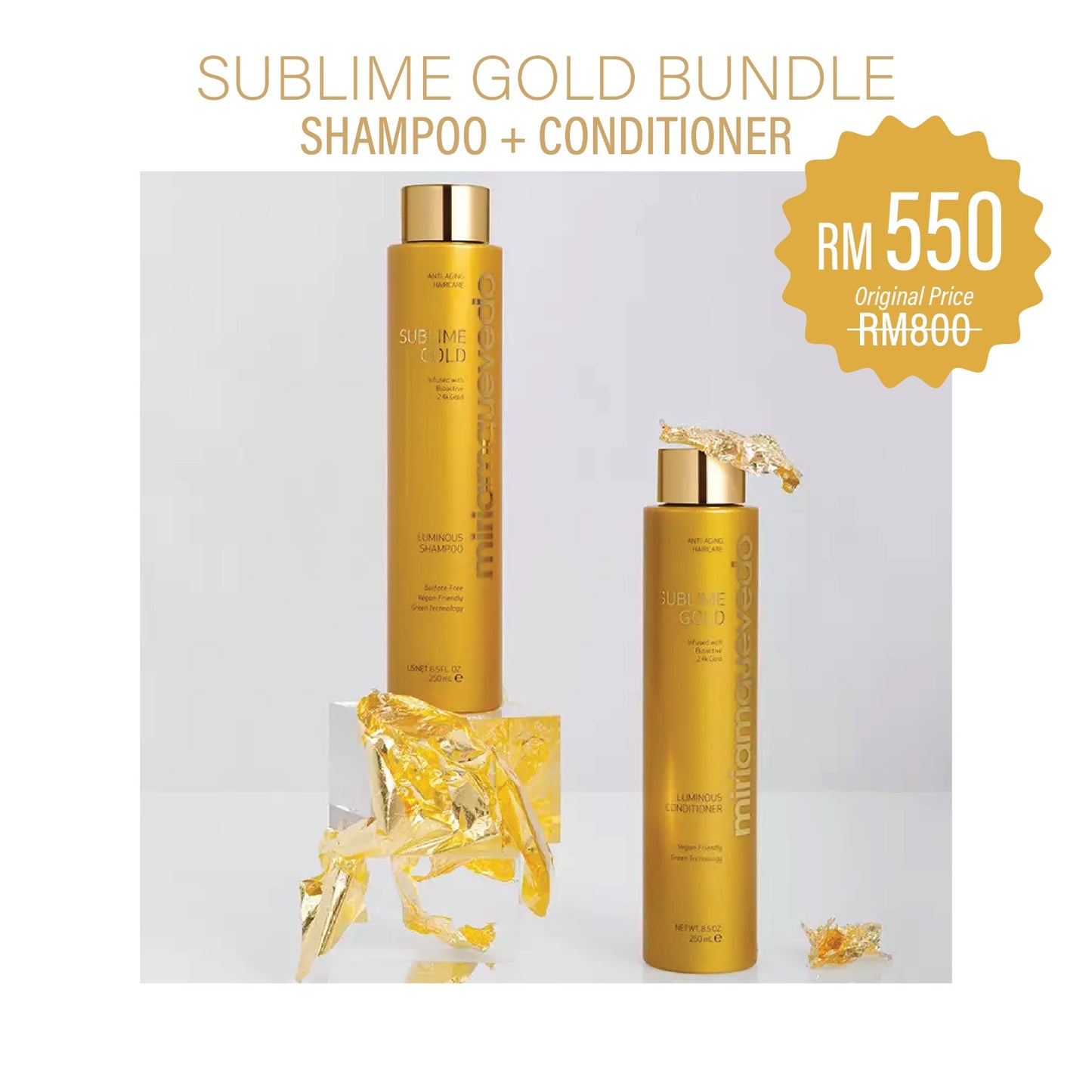 Sublime Gold Bundle (Shampoo+Conditioner) 250ml