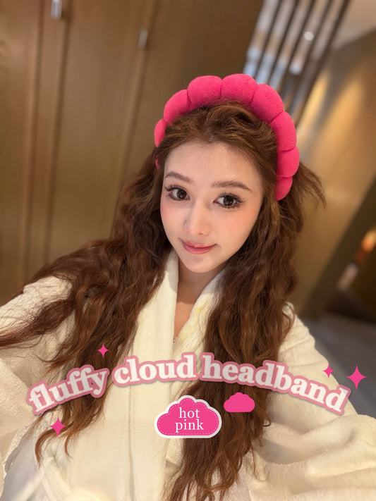 NOT FOR SALE : Fluffy Cloud Headband (Hot Pink) — Beautrice Points Exclusive 450 points