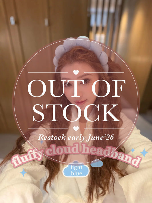 NOT FOR SALE : Fluffy Cloud Headband (Light Blue) — Beautrice Points Exclusive 450 points