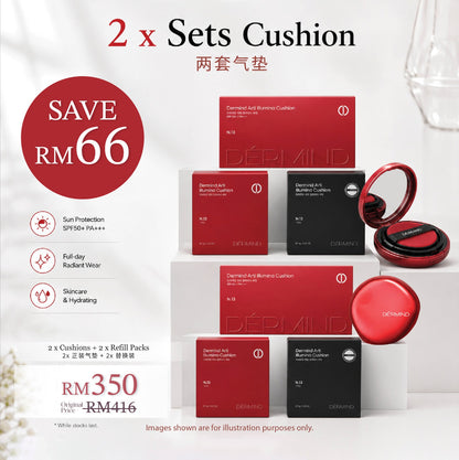 2x Sets Cushion (2 cushions + 2 refill packs)