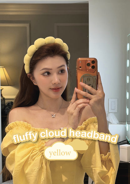 NOT FOR SALE : Fluffy Cloud Headband (Yellow) — Beautrice Points Exclusive 450 points